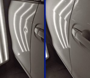 débosselage sans peinture chez Automarket sur un coup de caddie à Urimenil dans les Vosges